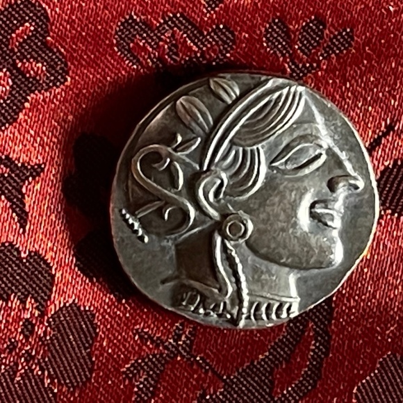 Owl Coin. Greek Talisman. Athena &  Owl - Picture 4 of 6